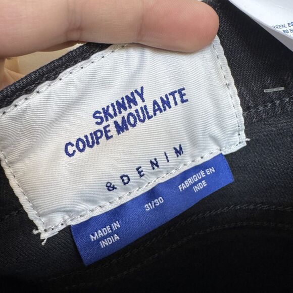 NWT H&M Men's Black Ripped Jeans Size 31/30 - Picture 8 of 9